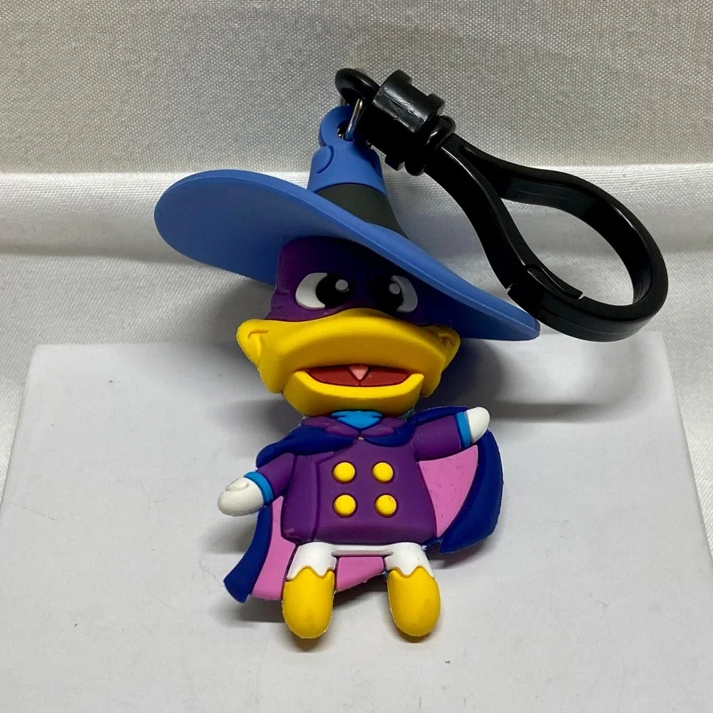 Disney Character Keychain Figure Lot 5 Keychains Goofy Dark Wing Duck + More NOS